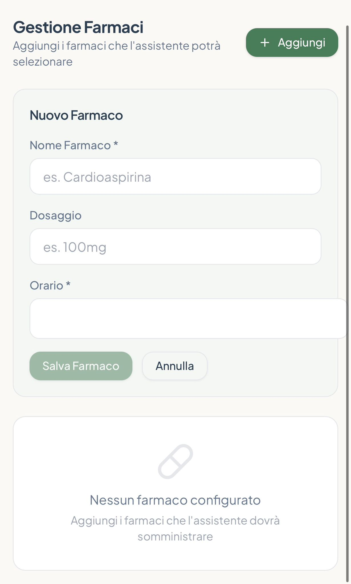 Aggiungere una medicina